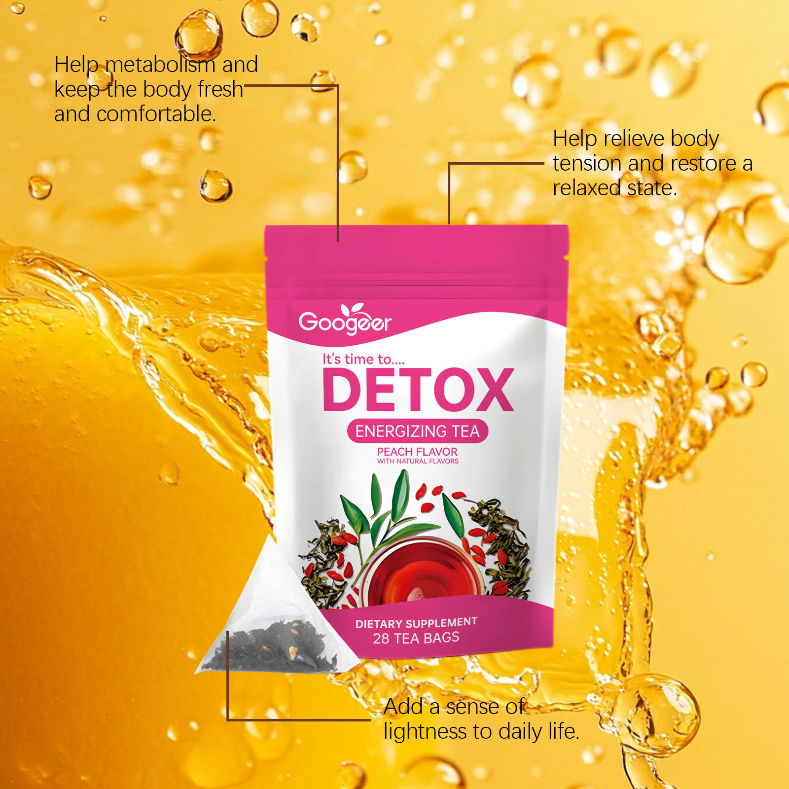 Teh Detoksifikasi - Perawatan  - Herbal Supplement ulasan dan harga