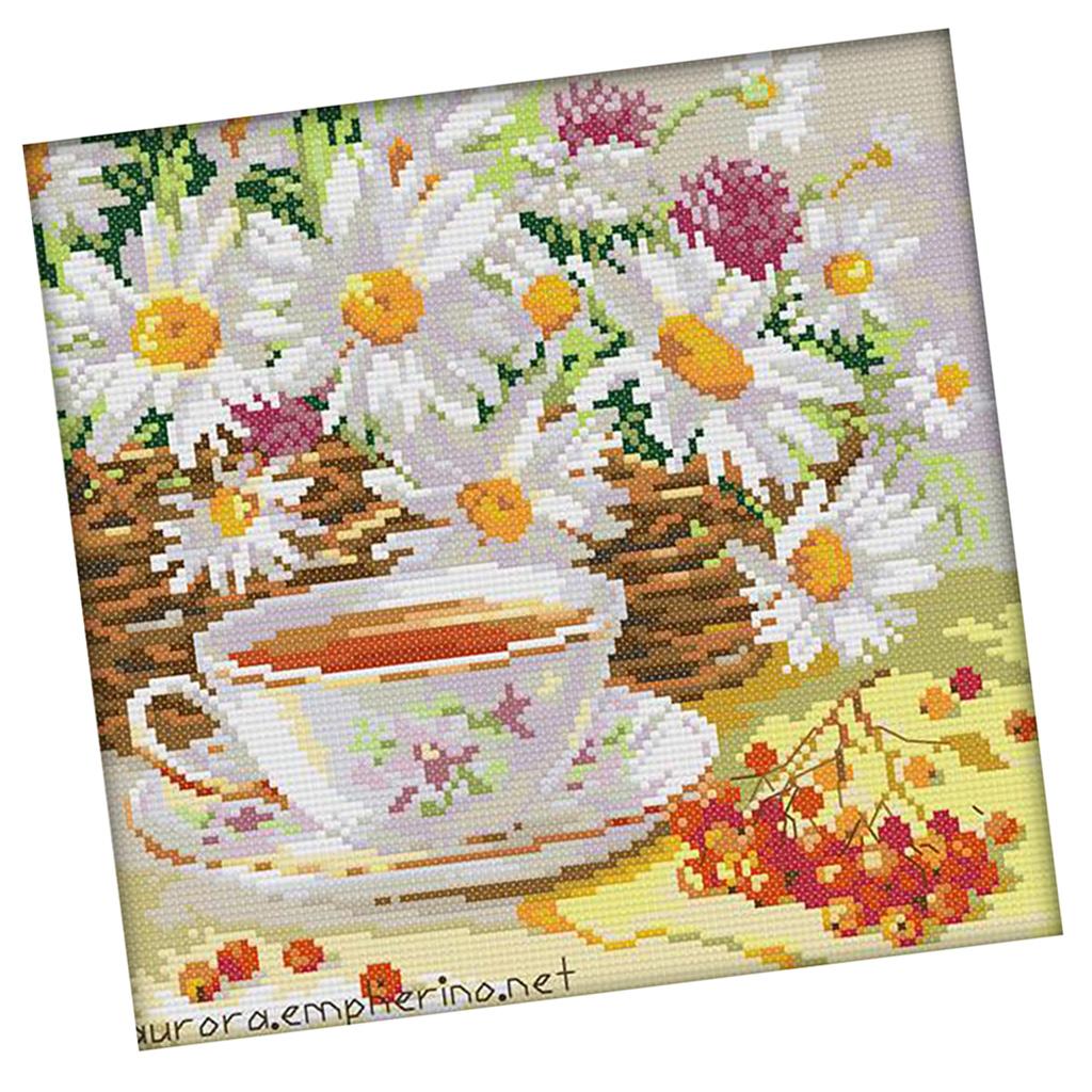 Kanvas Cetak Pola Teh Chamomil - Chamomile Tea ulasan dan harga